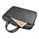 Guess UpTown Laptop Bag - луксозна дизайнерска чанта с дръжки и презрамка за преносими компютри до 15 инча (сива) thumbnail 3