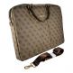 Guess UpTown Laptop Bag - луксозна дизайнерска чанта с дръжки и презрамка за преносими компютри до 15 инча (кафява) thumbnail 4