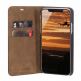 JT Berlin BookCase Tegel Case - хоризонтален кожен (естествена кожа) калъф тип портфейл за iPhone 11 (черен) thumbnail 2