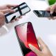 Baseus Privacy 3D Tempered Glass (0.30mm) - калено стъклено защитно покритие с извити ръбове и определен ъгъл на виждане за целия дисплей на iPhone 11, iPhone XR (черен-прозрачен) (два броя) thumbnail 8