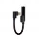4smarts SoundSplit Angled Lightning to Lightning & 3.5mm Audio Splitter - Lightning адаптер към 3.5 аудио изход и Lightning изход (12см) (черен) thumbnail