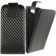 Carbon Leather Case - вертикален кожен калъф с капак за Samsung Galaxy S Duos S7562 (черен) thumbnail
