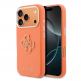 Дизайнерски кожен кейс с MagSafe за iPhone 17 Pro - Guess PU Saffiano Resin Logo MagSafe Case (оранжев) thumbnail