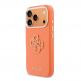 Дизайнерски кожен кейс с MagSafe за iPhone 17 Pro - Guess PU Saffiano Resin Logo MagSafe Case (оранжев) thumbnail 2