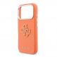 Дизайнерски кожен кейс с MagSafe за iPhone 17 Pro - Guess PU Saffiano Resin Logo MagSafe Case (оранжев) thumbnail 5