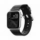 Nomad Strap Modern Slim Leather - кожена (естествена кожа) каишка за Apple Watch 38мм, 40мм (черен-сребрист) thumbnail 7