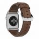 Nomad Strap Traditional Leather - кожена (естествена кожа) каишка за Apple Watch 42мм, 44мм (кафяв-сребрист) thumbnail 2