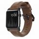 Nomad Strap Traditional Leather - кожена (естествена кожа) каишка за Apple Watch 42мм, 44мм (кафяв-черен) thumbnail
