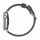 Nomad Strap Modern Slim Leather - кожена (естествена кожа) каишка за Apple Watch 38мм, 40мм (кафяв-сребрист) thumbnail 3