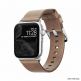 Nomad Strap Modern Slim Leather - кожена (естествена кожа) каишка за Apple Watch 38мм, 40мм (свeтлокафяв-сребрист) thumbnail 6