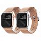 Nomad Strap Modern Slim Leather - кожена (естествена кожа) каишка за Apple Watch 38мм, 40мм (свeтлокафяв-сребрист) thumbnail 7