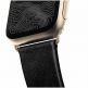 Nomad Strap Modern Slim Leather - кожена (естествена кожа) каишка за Apple Watch 38мм, 40мм (черен-златист) thumbnail 4