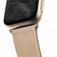 Nomad Strap Modern Slim Leather - кожена (естествена кожа) каишка за Apple Watch 38мм, 40мм (свeтлокафяв-златист) thumbnail 6