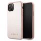 Guess Iridescent Leather Hard Case - дизайнерски кожен кейс за iPhone 11 Pro Max (розов) thumbnail