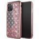 Guess Peony Liquid Glitter Case - дизайнерски кейс с висока защита за iPhone 11 Pro Max (розов) thumbnail