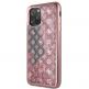 Guess Peony Liquid Glitter Case - дизайнерски кейс с висока защита за iPhone 11 Pro Max (розов) thumbnail 2