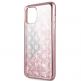 Guess Peony Liquid Glitter Case - дизайнерски кейс с висока защита за iPhone 11 Pro Max (розов) thumbnail 3