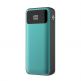 Platinet Power Bank 10000 mAh Polymer LCD - външна батерия с 2 USB изходa за таблети и смартфони (зелен) thumbnail