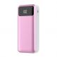 Platinet Power Bank 10000 mAh Polymer LCD - външна батерия с 2 USB изходa за таблети и смартфони (розов) thumbnail