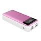 Platinet Power Bank 10000 mAh Polymer LCD - външна батерия с 2 USB изходa за таблети и смартфони (розов) thumbnail 2