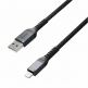 Nomad Rugged USB-A to Lightning Cable - здрав кабел с въжена оплетка за устройства с Lightning порт (150 см) (черен) thumbnail 2
