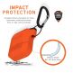 Urban Armor Gear Soft Touch Waterproof Silicone Hang Case - водо и удароустойчив силиконов калъф с карабинер за Apple Airpods (оранжев) thumbnail 3