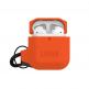 Urban Armor Gear Soft Touch Waterproof Silicone Hang Case - водо и удароустойчив силиконов калъф с карабинер за Apple Airpods (оранжев) thumbnail 9