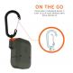 Urban Armor Gear Soft Touch Waterproof Silicone Hang Case - водо и удароустойчив силиконов калъф с карабинер за Apple Airpods (тъмнозелен) thumbnail 3