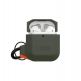Urban Armor Gear Soft Touch Waterproof Silicone Hang Case - водо и удароустойчив силиконов калъф с карабинер за Apple Airpods (тъмнозелен) thumbnail 9