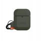 Urban Armor Gear Soft Touch Waterproof Silicone Hang Case - водо и удароустойчив силиконов калъф с карабинер за Apple Airpods (тъмнозелен) thumbnail 10