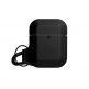 Urban Armor Gear Soft Touch Waterproof Silicone Hang Case - водо и удароустойчив силиконов калъф с карабинер за Apple Airpods (черен) thumbnail 2