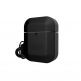 Urban Armor Gear Soft Touch Waterproof Silicone Hang Case - водо и удароустойчив силиконов калъф с карабинер за Apple Airpods (черен) thumbnail 4