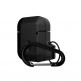 Urban Armor Gear Soft Touch Waterproof Silicone Hang Case - водо и удароустойчив силиконов калъф с карабинер за Apple Airpods (черен) thumbnail 6