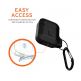 Urban Armor Gear Soft Touch Waterproof Silicone Hang Case - водо и удароустойчив силиконов калъф с карабинер за Apple Airpods (черен) thumbnail 7
