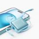 Външна батерия с вградени USB-C и Lightning кабели и USB-C порт и технология за бързо зареждане - Joyroom JR-PBF27 Portable Power Bank 22.5W 10000 mAh (син) thumbnail 4