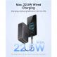 Външна батерия 10000 mAh с вграден USB-C кабел и 1xUSB-C, 1xUSB-A портове - Baseus EnerFill FC51 Bipow 2 Pro Digital Display Power Bank With USB-C Cable 22.5W 30000mAh (черен) thumbnail 4