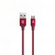 Griffin Premium microUSB to USB Cable - здрав USB кабел за устройства с microUSB порт (150 см) (червен) thumbnail