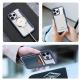 Удароустойчив хибриден кожен кейс с отделение за карти и MagSafe за iPhone 15 Pro Max - Dux Ducis Skin X Pro Magnetic Wallet Case (син-прозрачен) thumbnail 5