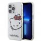 Дизайнерски силиконов кейс за iPhone 15 Pro Max - Hello Kitty IML Head Logo Case (бял) thumbnail