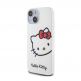 Дизайнерски силиконов кейс за iPhone 15 - Hello Kitty IML Head Logo Case (бял) thumbnail 2