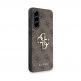 Дизайнерски кожен кейс за Samsung Galaxy A36 - Guess PU 4G Metal Logo Leather Hard Case (кафяв) thumbnail 3