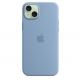 Оригинален силиконов кейс за iPhone 15 Plus с MagSafe (син)  - Apple iPhone Silicone Case with MagSafe thumbnail 4