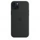 Оригинален силиконов кейс за iPhone 15 Plus с MagSafe (черен)  - Apple iPhone Silicone Case with MagSafe thumbnail 4