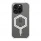Хибриден удароустойчив кейс с MagSafe за iPhone 15 Pro - Tactical MagForce Hexagon Cover (бял-прозрачен) thumbnail