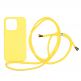Силиконов (TPU) калъф с връзка за носене за iPhone 15 Pro - Mobile Origin Lanyard Silicone Case (жълт) thumbnail