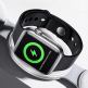 Сгъваема двойна поставка (пад) за безжично зареждане за iPhone с MagSafe и Apple Watch - Yesido Foldable Wireless Charging Station (бял) thumbnail 2