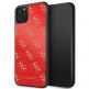 Guess Peony G Double Layer Glitter Case - дизайнерски кейс с висока защита за iPhone 11 Pro (червен) thumbnail