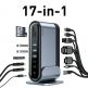 Baseus Working Station 17-in-1 USB-C Hub - мултифункционален хъб за свързване на допълнителна периферия за Macbook и USB-C устройства (сив) thumbnail