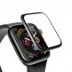 Baseus Full Screen Curved Tempered Glass - калено стъклено защитно покритие с извити ръбове за дисплея на Apple Watch Series 5/4 (44mm) (черен-прозрачен) thumbnail 4