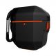 Urban Armor Gear HardCase - водо и удароустойчив силиконов (TPU) кейс с карабинер за Apple Airpods (черен-оранжев) thumbnail 4